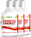 Pachet 3 x Ginseng Energy 2000 Mg cu Ginseng Siberian + Panax Ginseng + Ghimbir + Vitamine – Energie și Vitalitate – Produs Vegan, 500 ml | Swedish Nutra