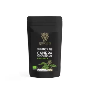 Semințe decorticate de cânepă ecologice, 250g | Golden Flavours