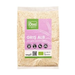 Gris alb din grau spelta eco, 500g | Obio