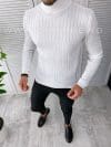 Helanca barbati slim fit alba B2736 S