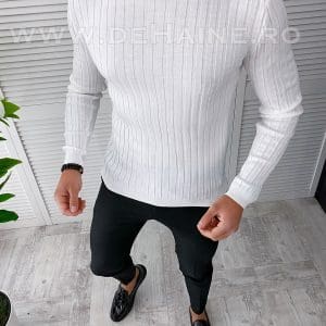 Helanca barbati slim fit alba B2736 S