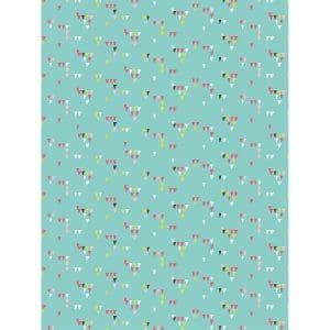 Hârtie decopatch- Turqoise cu model triunghi