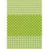 Hârtie decopatch- Verde – buline/dungi