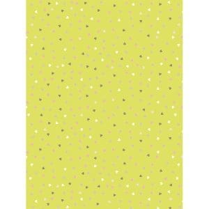 Hârtie decopatch- Verde cu inimioare