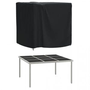 Husă mobilier de grădină negru 116x100x120 cm impermeabilă 420D
