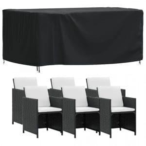 Husă mobilier de grădină negru 172x113x73 cm impermeabilă 420D