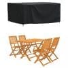 Husă mobilier de grădină negru 180x140x90 cm impermeabilă 420D