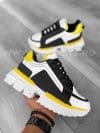 Adidasi barbati casual albi cu galben B7171 LM052 A31-2