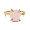 Inel din argint Golden Piece of Rose Quartz