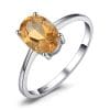 Inel din argint Oval Citrine