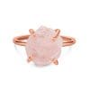 Inel din argint Rose Gold Simple Rose Quartz