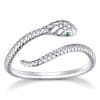 Inel reglabil din argint Silvery Snake