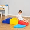 HOMCOM Set Constructii Moi de 4 Piese, Joc Educativ pentru Copii Varsta 1-3 Ani pentru Casa si Scoala, Multicolor