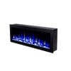 Art Flame Semineu Racy 60 De perete & incorporabil Negru din Metal 454*1524*185