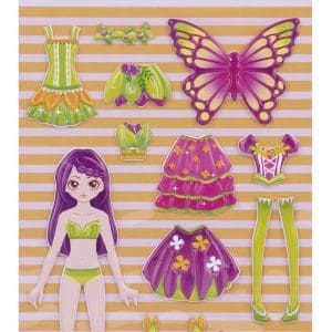 Joc cu 18 stickere reutilizabile și o scenă – Îmbrac-o pe Annie