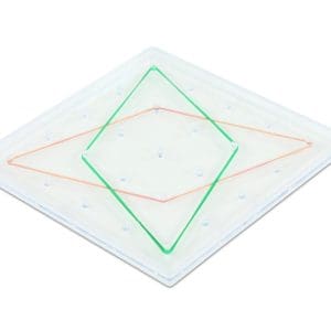 Joc Geoplan cu tăbliță transparentă și elastice din cauciuc