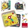 Joc magnetic cu 120 de piese, 6 șabloane, 1 cretă și 1 tablă