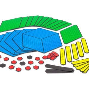 Joc matematic cu piese 54 de magnetice – Descompunerea numerelor în zeci, sute, mii