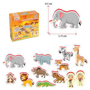 Joc cu 12 figurine mini – Safari