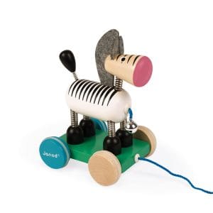 Jucărie de tras din lemn – Zebră