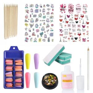 Kit Unghii Cu Tipsuri Colorate – 08