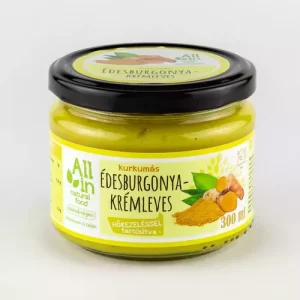 Supă cremă de cartofi dulci cu turmeric, 300ml | All in – Natural food