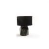 Lampa cu baza ceramica, MARBLE, diametru 20 cm, inaltime 34 cm, negru