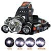 Lanterna De Cap 3 x Led Cree XML T6 Frontala + 2x Acumulatori 18650 C155
