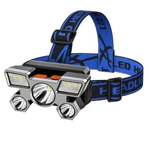 Lanterna puternica de cap XPE, 5 LED-uri, 4 Functii, Stroboscop, Reincarcabila