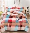 Lenjerie de Pat pentru 1 Persoana din 100% Bumbac tip Finet, 3 Piese 160×230/160×210/50×80, Multicolor