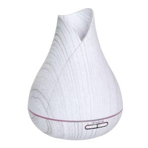 HOMCOM Difuzor de arome cu uleiuri esentiale pentru ambianta cu temporizator, lumini cu 7 culori si USB, culoare alb dimensiune Φ16.5×22 cm