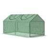 Outsunny Sera de Gradina tip Cabana cu Acoperis din PE, Sera pentru Gradina de legume cu Tarusi si Margini Extinse, 120x60x60cm, Verde | Aosom RO