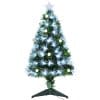 HOMCOM Brad de Craciun artificial cu ramuri cu becuri cu LED, decoratiune de Craciun, verde | AOSOM RO
