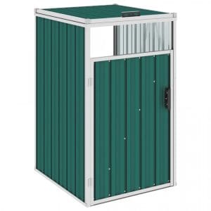 Magazie pentru pubelă, verde, 72 x 81 x 121 cm, oțel