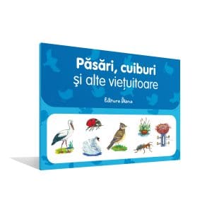 Mapă pasări, cuiburi și alte viețuitoare – imagini și jetoane