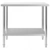 Masă de lucru bucătărie, 100 x 60 x 85 cm, oțel inoxidabil