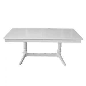 Masa extensibila EUROPA, lemn masiv, dreptunghiulara, alb, 160 240x92x70 cm