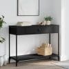 Măsuță consolă, negru, 100×34,5×75 cm, lemn compozit