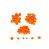 Mini pom-pom – 100 de piese – Portocaliu