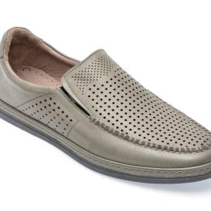 Mocasini BRAVELLI gri, 91805, din nabuc