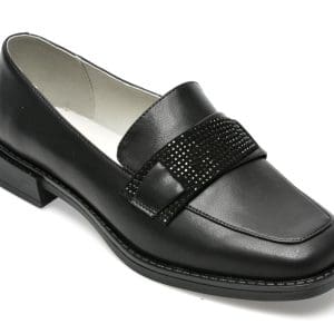 Mocasini FLAVIA PASSINI negri, KD631, din piele naturala