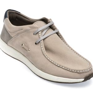 Mocasini GRYXX gri, M6921, din nabuc