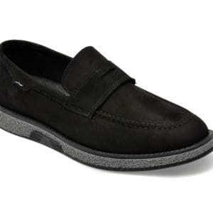 Mocasini GRYXX negri, M7011, din nabuc