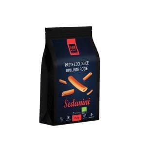 Paste ECO Sedanini din Linte Roșie, Fără Gluten, 250g | Rawboost