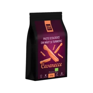 Paste ECO Casarecce din Năut cu Turmeric, Fără Gluten, 250g | Rawboost