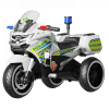 Motocicleta cu 3 roti, Kinderauto POLICE BJML5188 60W, 6V cu scaun tapitat, culoare alba