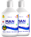 Pachet 2 x Multivitamine Lichide pt Barbati cu 147 Ingrediente, 500 ml | Swedish Nutra