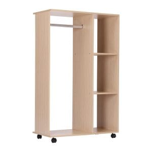 HomCom dulap deschis cu cuier si 3 rafturi, 80 x 40 x 128 cm | AOSOM RO