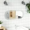 Oglindă de baie cu LED, 80×35 cm, ovală