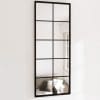 Oglinzi de perete, 2 buc., negru, 100×40 cm, metal
